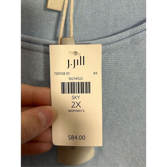 J. Jill Pure Jill blue soft light sweater size 2x C10-21 - Picture 4 of 5